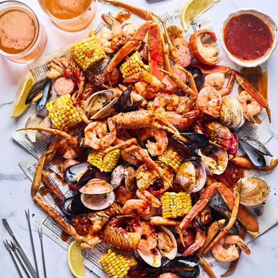 Seafood Boil with Beer