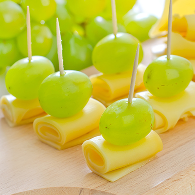 Fruit and Cheese Brochettes