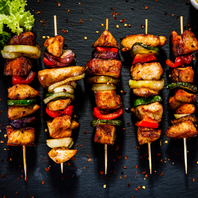 Brochettes de porc à la bière
