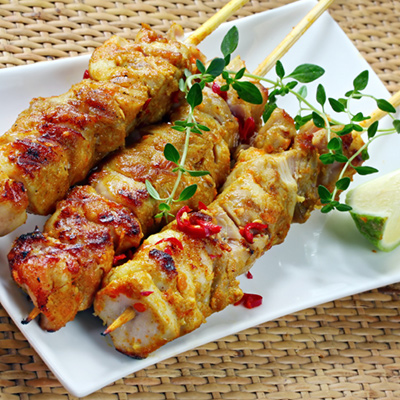 Chicken Vegetable Brochettes with Parmesan Chicken Vegetable Brochettes with Parmesan