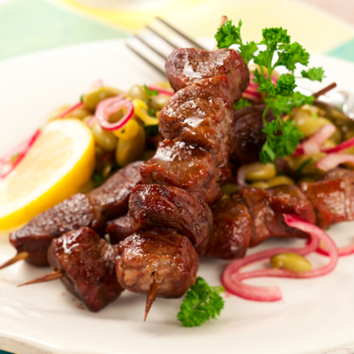 Mini Lamb Kabobs with Spicy Sauce