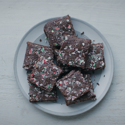 Brownies à la canne en sucre d'orge