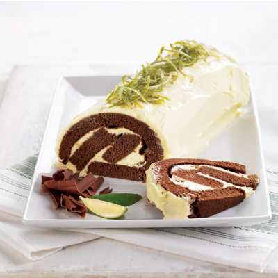 Bûche choco-lime