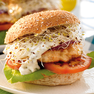 Chicken, Corn and Sun-dried Tomato Burgers
