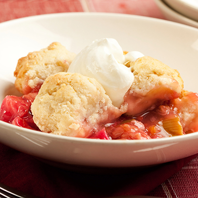 Maple-Rhubarb Cobbler