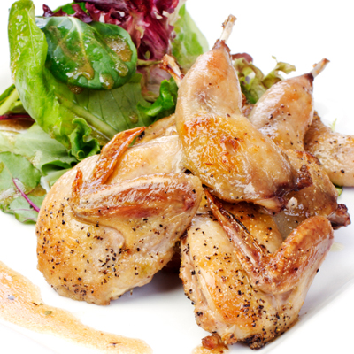 Quails with honeyed fennel sauce