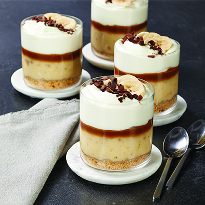 Salted Caramel Banana Cream Cups