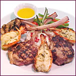 Rack of lamb in a rosemary and honey goat cheese crust