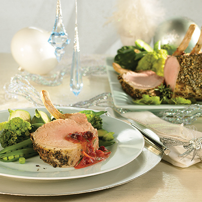 Rack of Pork with Orange-cranberry Sauce