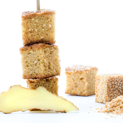 Ginger Sesame Seed Brownies