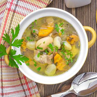 Fava Bean-Root Vegetable Casserole