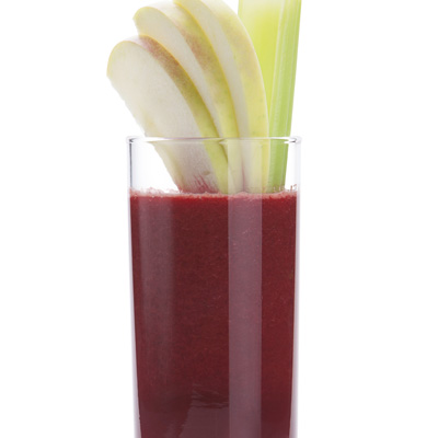 Healthy Vegetables and Red Cabbage Cocktail