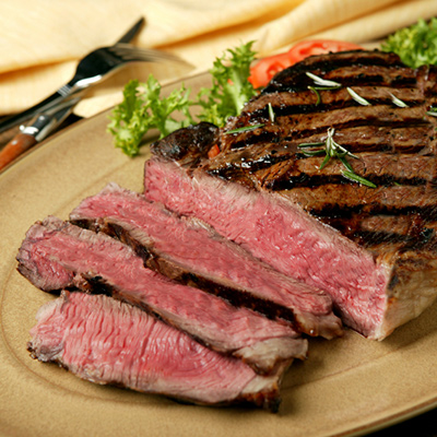 Grilled Beef Sirloin Steak with Anchovies