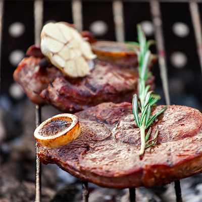 Grilled Veal Chops and Radicchio with Lemon-caper Sauce