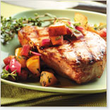 Pork Chops with Pear and Onion Chutney