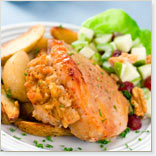 Pork Chops with Apricot and Cheddar Stuffing