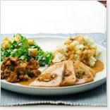Pâté de Foie- and Olive-stuffed Pork Chops