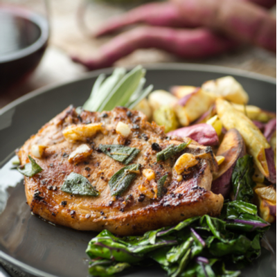 Pork Chops with Orange Stewed Figss Pork Chops with Orange Stewed Figs