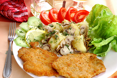 Pork Chops with Ham and Cheese
