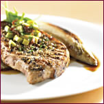 Butterfly Pork Chops with Apples and Onions