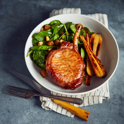 Pork Chops with Apples and Just the Right Hint of Maple
