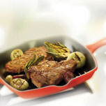 Orange-tarragon veal chops robuand artichokes