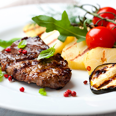 Grilled Veal Chops with Basil