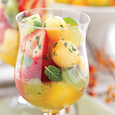 Honey and Mint Fruit Cups