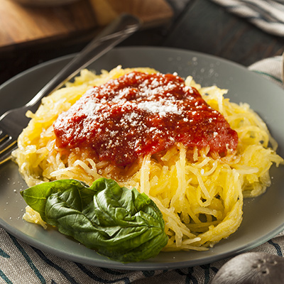 Courge spaghetti sauce Diavolo