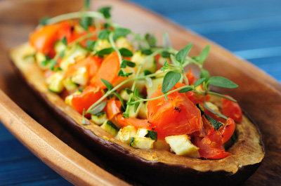 Lentil-stuffed Zucchini