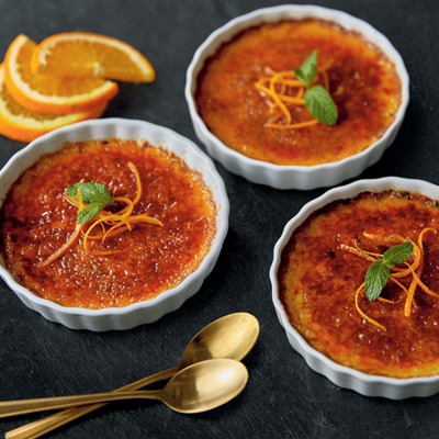 Crème brûlée à l'érable et à l'orange fairlife®