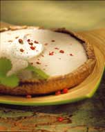 Cream of Portobello and Apple Soup with Whipped Cream and Pink Pepper