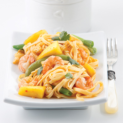 Sweet and Sour Mango Shrimps with Coriander