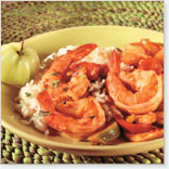 Sautéed Shrimp and Curried Vegetable Julienne