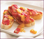 Crostini with Peppers and Onions