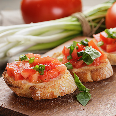Tomato Radicchio Crostini (Antipasto)