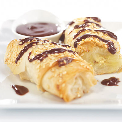 Croustillants de banane au chocolat