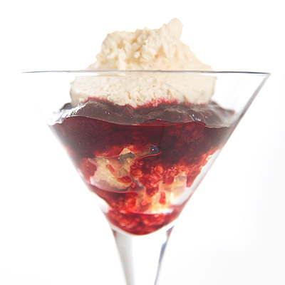 Almond Crumble,Berry Jam, Cinnamon Whip