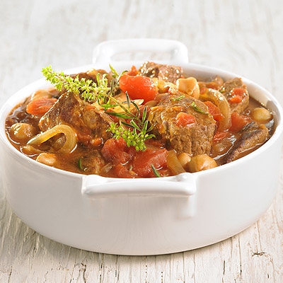 Slow Cooker Beef and Chick Pea Stew