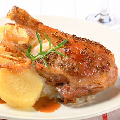 Roasted Brome Lake Duck Thighs Confit