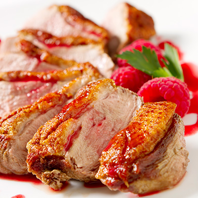 Honey-Raspberry Duck Legs