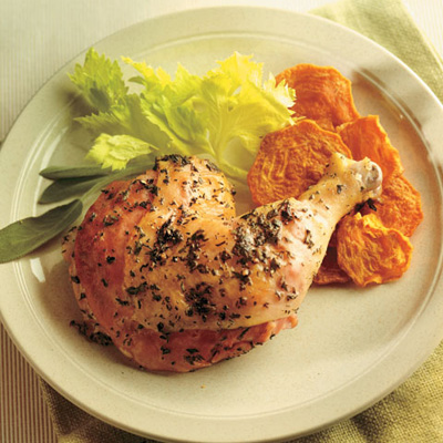Chicken Legs Stuffed with Ham and Pepper