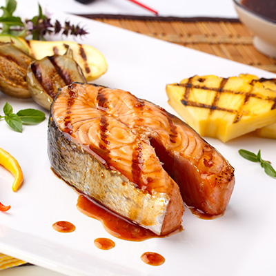 Salmon Steaks Teriyaki
