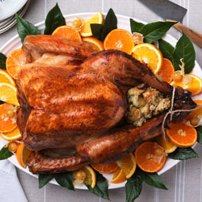Cider brined turkey