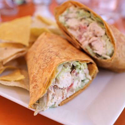 Chicken-cheese Pita Wraps