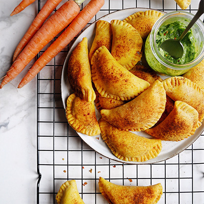 Carrot and Black Bean Empanadas