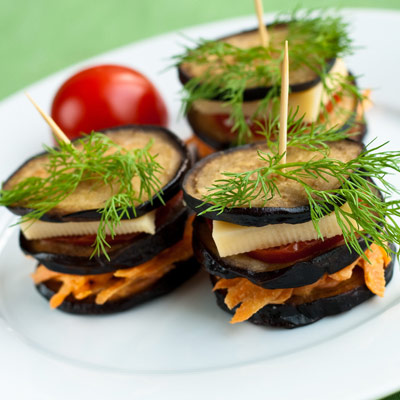 Grilled Tofu and Vegetable Stack