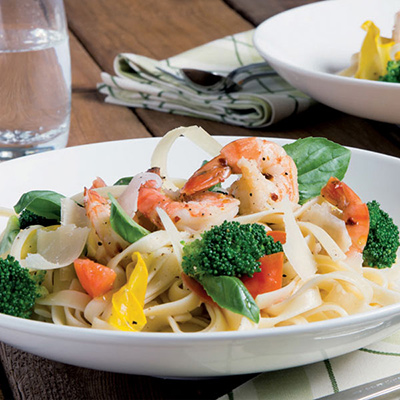 Fettuccini aux crevettes