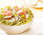 Honied fettucini with mushrooms and thyme