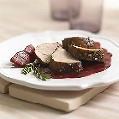 Pork Tenderloin with Rosemary-Plum Coulis